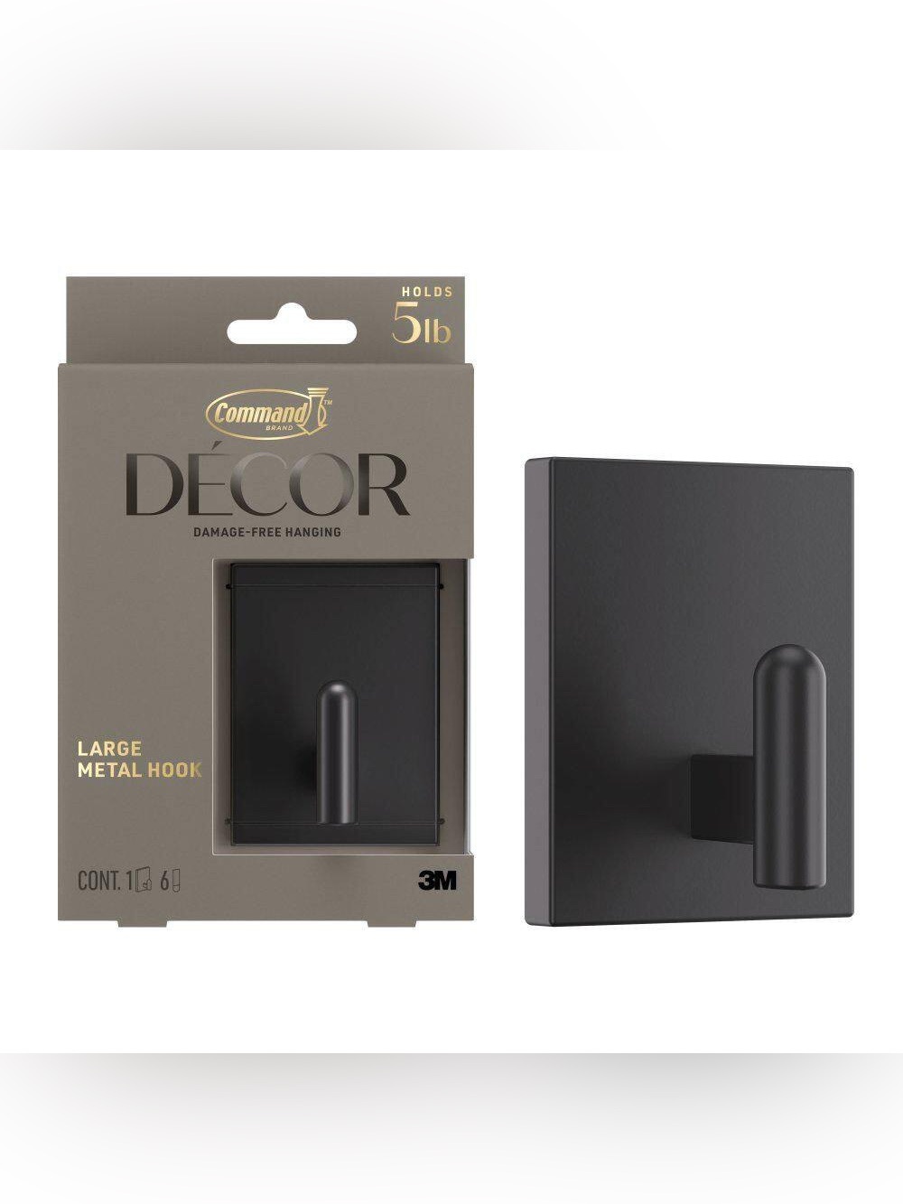 Command Decor Large Metal Hook